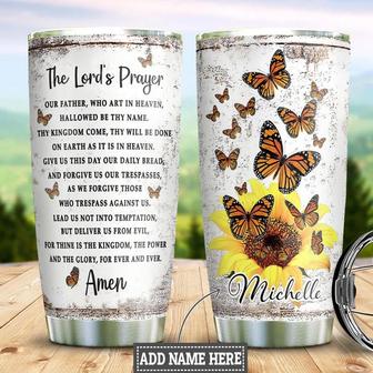 Butterfly Bible Personalized Stainless Steel Tumbler 20Oz - Thegiftio UK