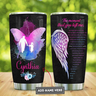 Butterfly Daddy And Daughter Personalized Stainless Steel Tumbler 20Oz - Thegiftio UK