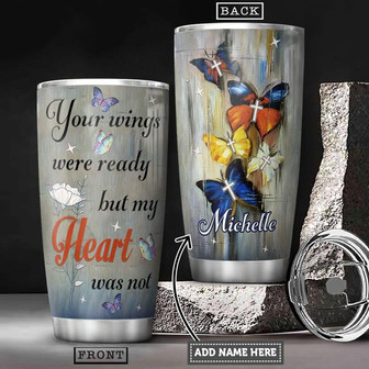 Butterfly Faith Personalized Stainless Steel Tumbler 20Oz - Thegiftio UK