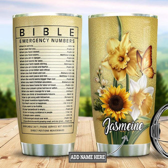 Butterfly Faith Personalized Stainless Steel Tumbler 20Oz - Thegiftio UK