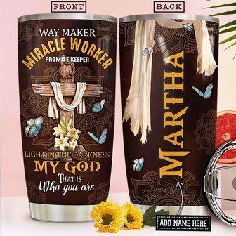 Butterfly Faith Personalized Stainless Steel Tumbler 20Oz - Thegiftio UK