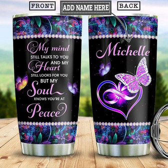 Butterfly Faith Personalized Stainless Steel Tumbler 20Oz - Thegiftio UK