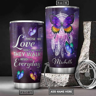 Butterfly Faith Personalized Stainless Steel Tumbler 20Oz - Thegiftio UK