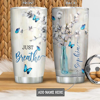 Butterfly Faith Personalized Stainless Steel Tumbler 20Oz - Thegiftio UK