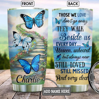 Butterfly Heaven Personalized Stainless Steel Tumbler 20Oz - Thegiftio UK