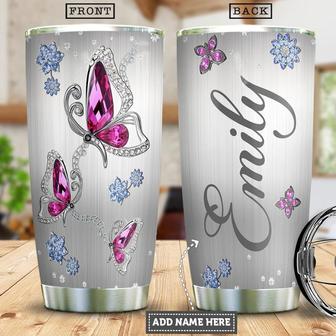 Butterfly Jewelry Style Personalized Stainless Steel Tumbler 20Oz - Thegiftio UK