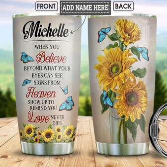 Butterfly Personalized Stainless Steel Tumbler 20Oz - Thegiftio UK
