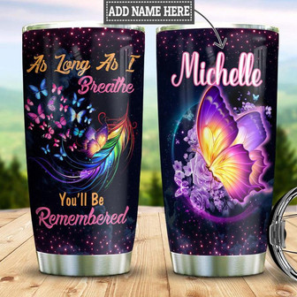 Butterfly Personalized Stainless Steel Tumbler 20Oz - Thegiftio UK