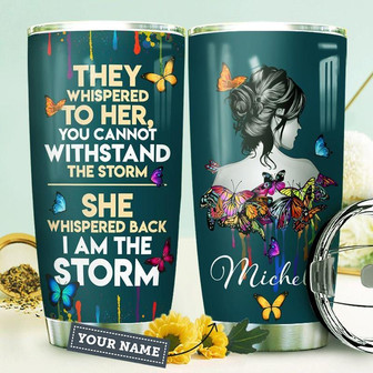Butterfly Personalized Stainless Steel Tumbler 20Oz - Thegiftio UK
