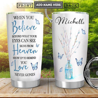Butterfly Personalized Stainless Steel Tumbler 20Oz - Thegiftio UK