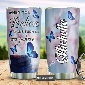 Butterfly Personalized Stainless Steel Tumbler 20Oz - Thegiftio UK