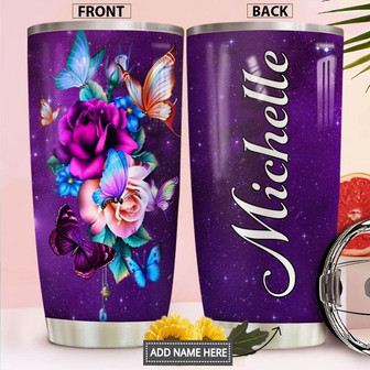 Butterfly Personalized Stainless Steel Tumbler 20Oz - Thegiftio UK