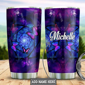 Butterfly Personalized Stainless Steel Tumbler 20Oz - Thegiftio UK