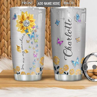 Butterfly Personalized Stainless Steel Tumbler 20Oz - Thegiftio UK
