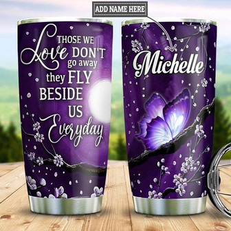 Butterfly Personalized Stainless Steel Tumbler 20Oz - Thegiftio UK