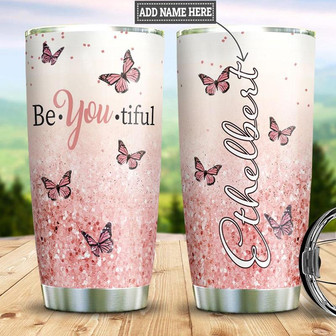 Butterfly Personalized Stainless Steel Tumbler 20Oz - Thegiftio UK