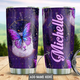Butterfly Personalized Stainless Steel Tumbler 20Oz - Thegiftio UK