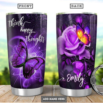 Butterfly Personalized Stainless Steel Tumbler 20Oz - Thegiftio UK