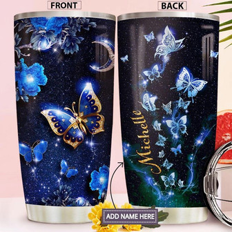 Butterfly Personalized Stainless Steel Tumbler 20Oz - Thegiftio UK