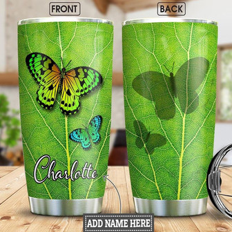 Butterfly Personalized Stainless Steel Tumbler 20Oz - Thegiftio UK