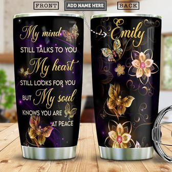 Butterfly Personalized Stainless Steel Tumbler 20Oz - Thegiftio UK