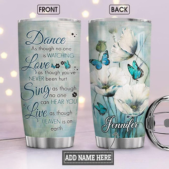 Butterfly Personalized Stainless Steel Tumbler 20Oz - Thegiftio UK