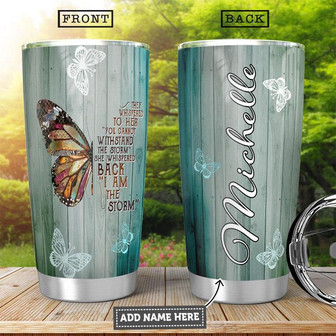 Butterfly Personalized Stainless Steel Tumbler 20Oz - Thegiftio UK