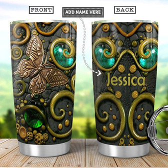 Butterfly Personalized Stainless Steel Tumbler 20Oz - Thegiftio UK