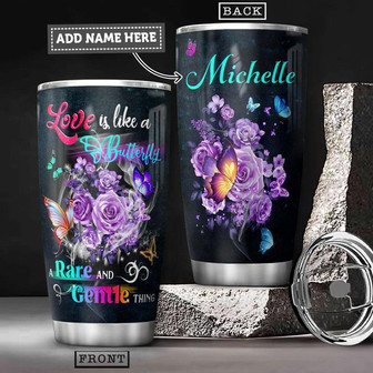 Butterfly Personalized Stainless Steel Tumbler 20Oz - Thegiftio UK