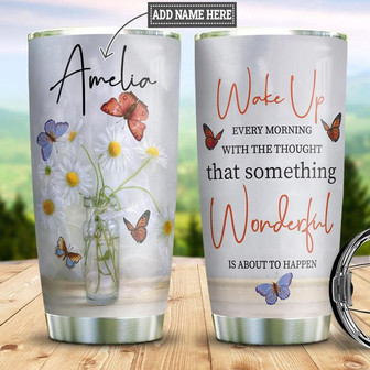 Butterfly Personalized Stainless Steel Tumbler 20Oz - Thegiftio UK