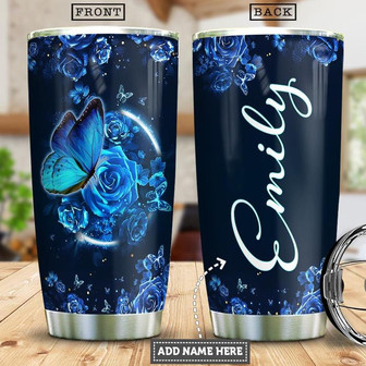 Butterfly Personalized Stainless Steel Tumbler 20Oz - Thegiftio UK