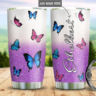 Butterfly Personalized Stainless Steel Tumbler 20Oz - Thegiftio UK