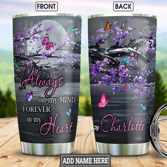 Butterfly Personalized Stainless Steel Tumbler 20Oz - Thegiftio UK