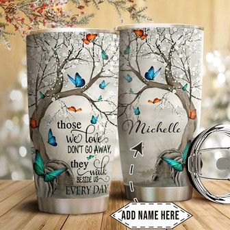 Butterfly Winter Personalized Stainless Steel Tumbler 20Oz - Thegiftio