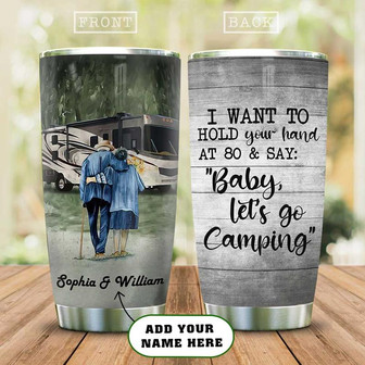 Camping Couple Stainless Steel Tumbler 20Oz - Thegiftio