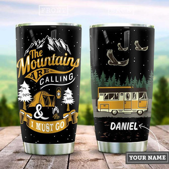 Camping Personalized Stainless Steel Tumbler 20Oz - Thegiftio