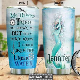 Into The Clean I Go Mermaid Personalized Stainless Steel Tumbler 20Oz - Thegiftio UK