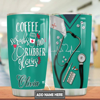 Coffee Nurse Personalized Stainless Steel Tumbler 20Oz - Thegiftio UK