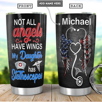 My Daughter Nurse Personalized Stainless Steel Tumbler 20Oz - Thegiftio UK