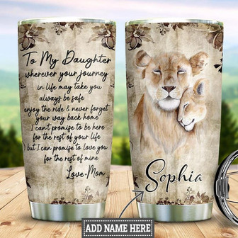 To My Daughter Personalized Stainless Steel Tumbler 20Oz - Thegiftio UK