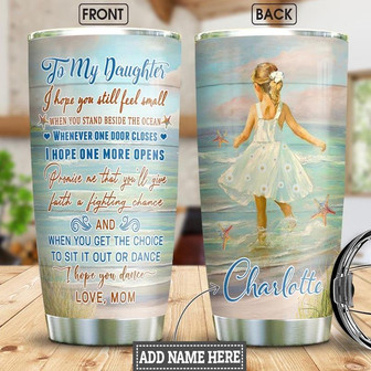 To Daughter Personalized Stainless Steel Tumbler 20Oz - Thegiftio UK