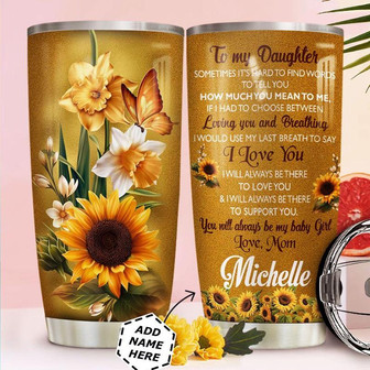 To My Daughter Personalized Stainless Steel Tumbler 20Oz - Thegiftio UK