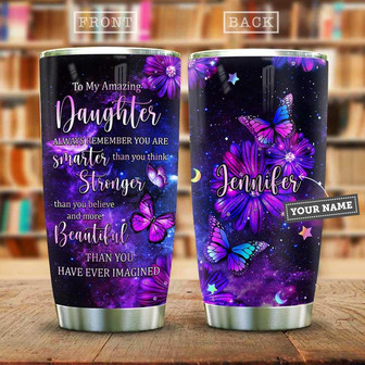 To My Daughter Personalized Stainless Steel Tumbler 20Oz - Thegiftio UK