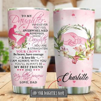 To My Daughter Pink Personalized Stainless Steel Tumbler 20Oz - Thegiftio UK