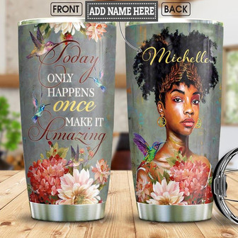 Faith Black Women Personalized Stainless Steel Tumbler 20Oz - Thegiftio UK