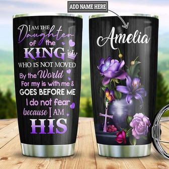 Faith Butterfly Personalized Stainless Steel Tumbler 20Oz - Thegiftio UK