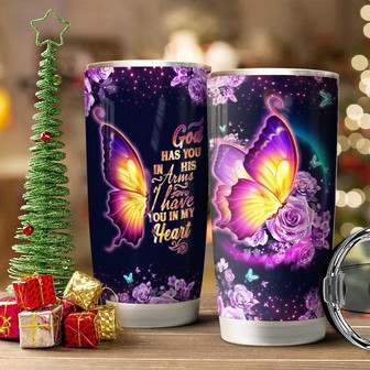 Faith Butterfly Stainless Steel Tumbler 20Oz - Thegiftio UK