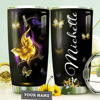 Fantasy Butterfly Personalized Stainless Steel Tumbler 20Oz - Thegiftio UK