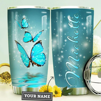 Fantasy Butterfly Personalized Stainless Steel Tumbler 20Oz - Thegiftio UK