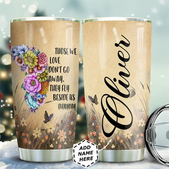 Floral Butterfly Personalized Stainless Steel Tumbler 20Oz - Thegiftio UK